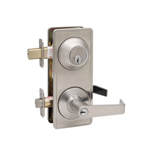 Commercial Grade-2 Emergency Egress Interconnect Lock by Bulldog -Satin Stainless