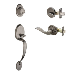 Colonial Active Handleset With Waverlie Right Hand Interior Trim by Copper Creek